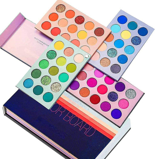 MAPPERZ 60 Colors Eyeshadow Palette Mattes And Shimmers High Pigmented Color Board Professional Eye Shadow Make Up Eye Cosmetic Face Eye Make Up for Beginners Playing Colors- Multicolor