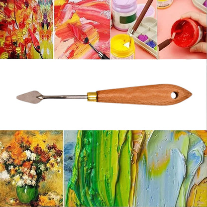 MAPPERZ Stainless Steel Artists Palette Knife Spatula Palette Knife Painting Mixing Scraper Thin and Flexible Art Tools for Oil Painting Acrylic Mixing