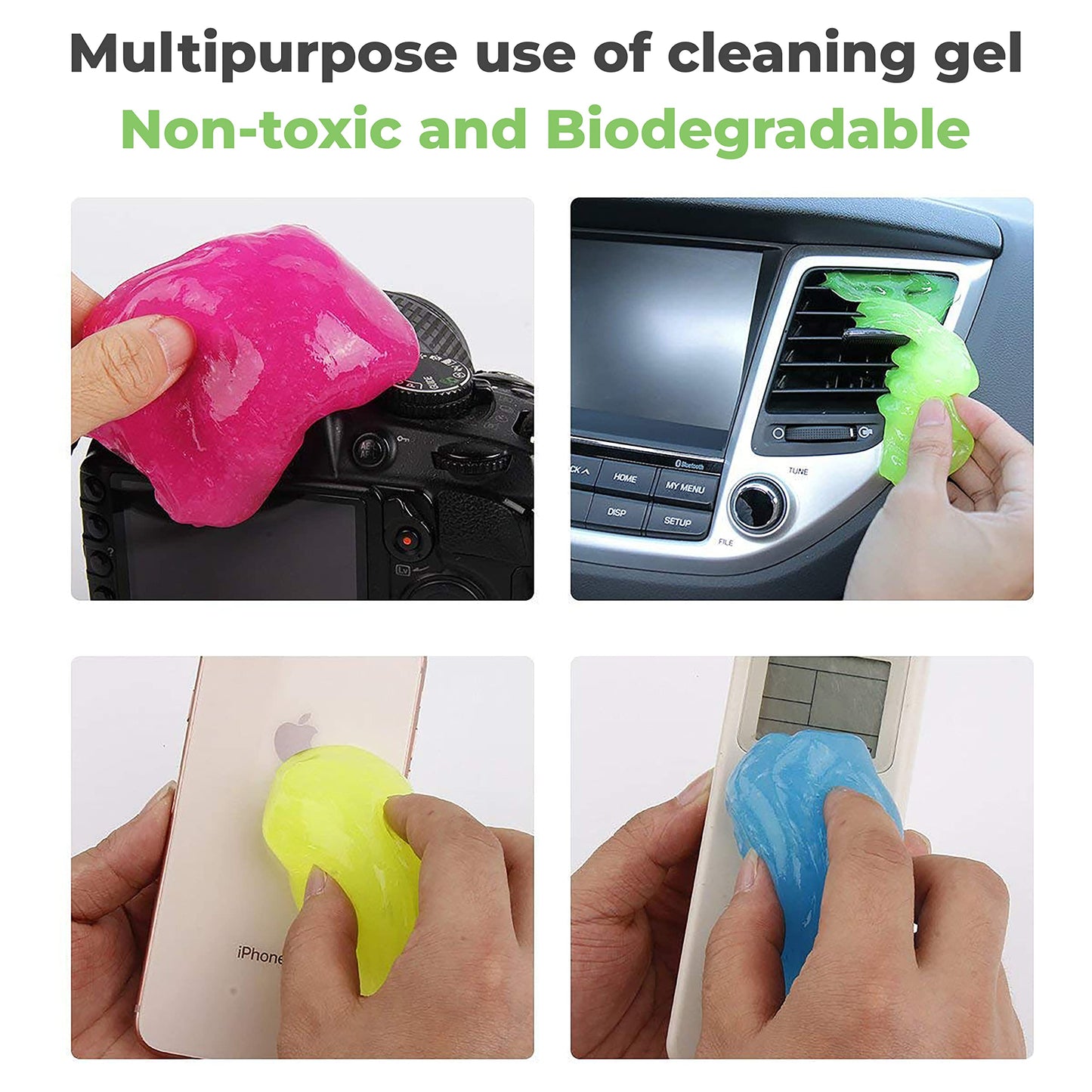 MAPPERZ Super Clean Gel for Car, Car Cleaning Kit Universal Removal Putty Cleaning Keyboard Cleaner for Car Vents, PC, Laptops, Cameras (Multicolor)
