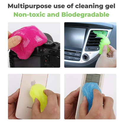 MAPPERZ Super Clean Gel for Car, Car Cleaning Kit Universal Removal Putty Cleaning Keyboard Cleaner for Car Vents, PC, Laptops, Cameras (Multicolor)
