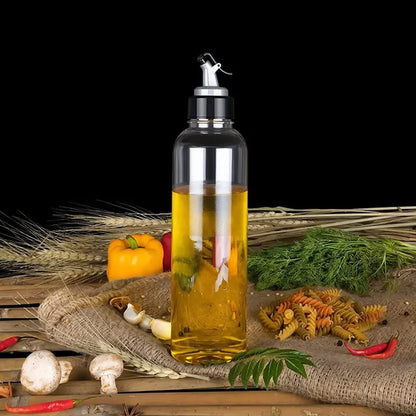 MAPPERZ Oil Dispenser Bottle, Plastic Oil Dispenser Vinegar Bottles for Kitchen with Airtight Nozzle Plug Pouring Spouts Cooking for Kitchen Easy Oil Flow Wide Lid Refill (Pack of 1)