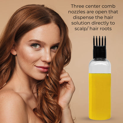 MAPPERZ 1 Cylindrical Shape Bottle Durable Refillable Containers With 1 Spray Atomizer, 1 Root Comb Applicator And Filp Top Cap, For Perfume, Liquids, Shampoo, Body Soap, Lotion, Cream