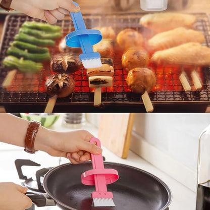 MAPPERZ Oil Brush Bottle Set-Dip & Squeeze, Oil Bottle and Brush 2 in 1, Barbecue Brush, Kitchen Oil Bottle 200ml Oil Spray Dispenser with Brush for Cooking, Baking, BBQ, PC1