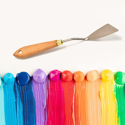 MAPPERZ Stainless Steel Artists Palette Knife Spatula Palette Knife Painting Mixing Scraper Thin and Flexible Art Tools for Oil Painting Acrylic Mixing