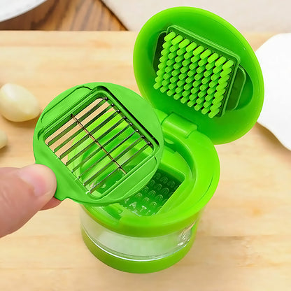 MAPPERZ Garlic Press, Cutter, Crusher, Mincer, and Storage Container Pack of 1