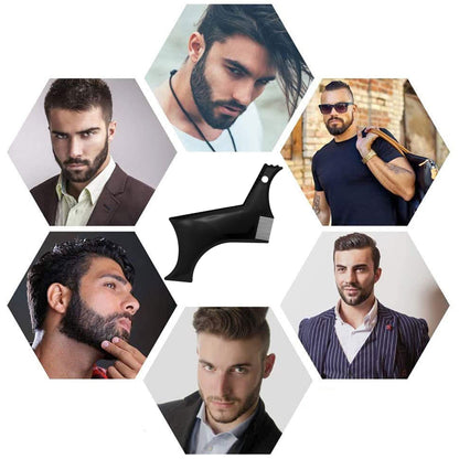 MAPPERZ Beard Shaper for Men Beard Shaper Tool kit With Comb For Home And Salon Use - Black