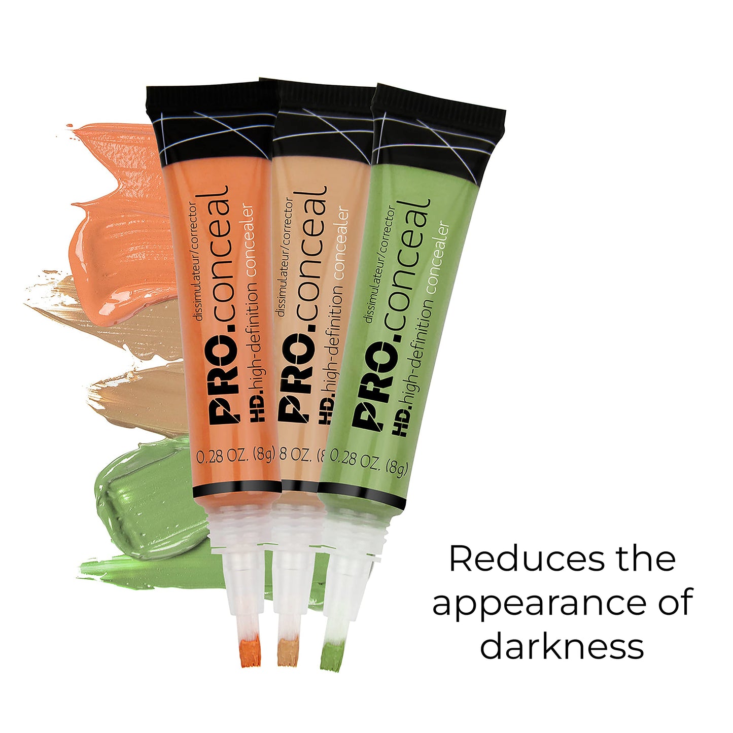 MAPPERZ Hd Pro Face Concealer/Orange, Green, Yellow Pro Concealer For Face Makeup (3 pc, Multicolor, 8g Each)