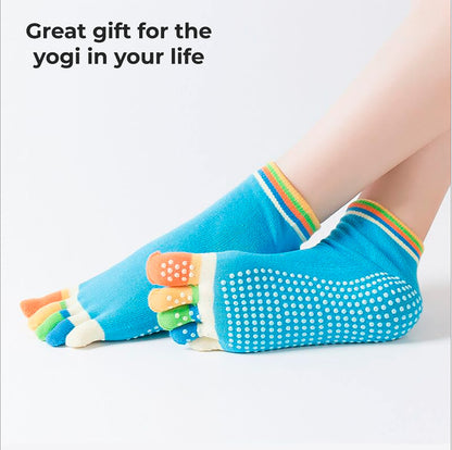 MAPPERZ Non Slip Yoga Socks, Anti-Skid Grip Pilates, Barre, Random Color