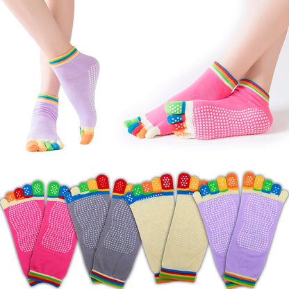 MAPPERZ Non Slip Yoga Socks, Anti-Skid Grip Pilates, Barre, Random Color