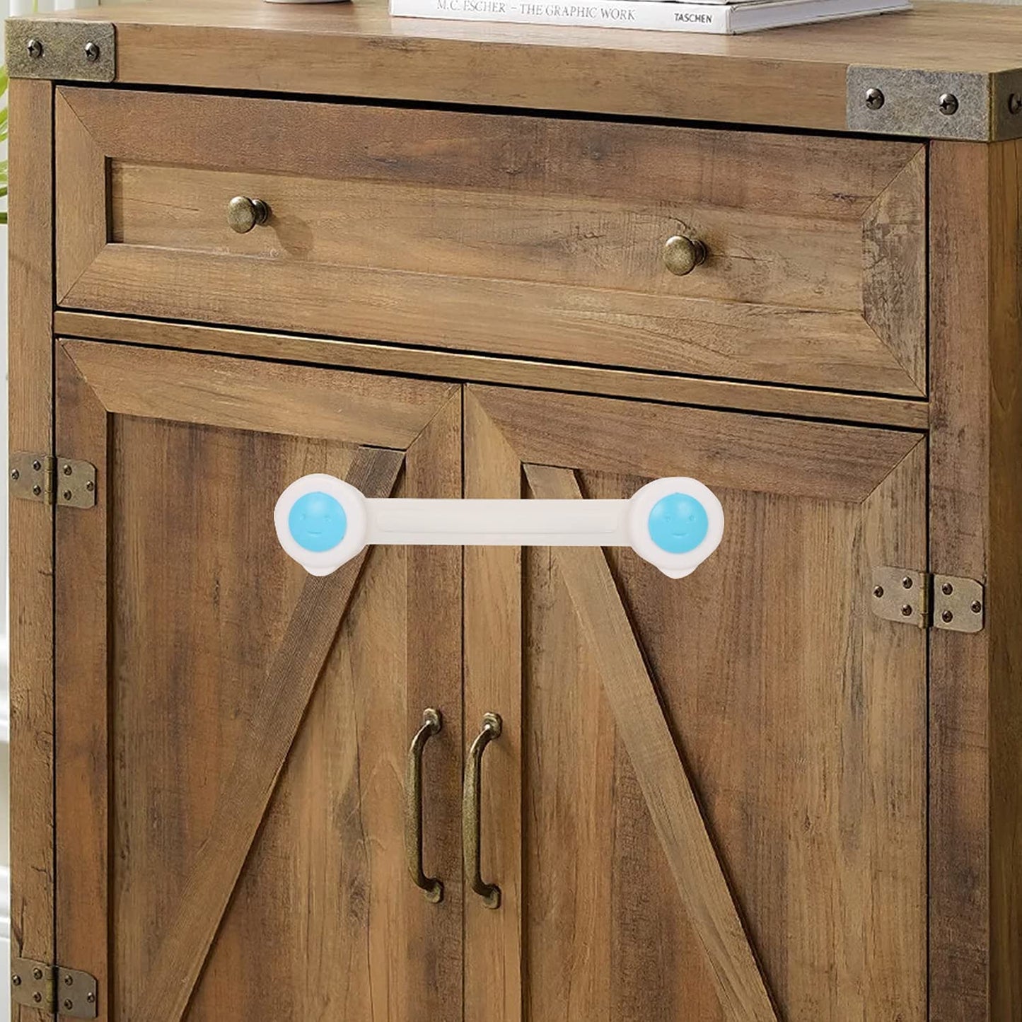 MAPPERZ Baby Infant Child Safety Strip Locks for Cabinets/Drawers/Toilet/Fridge & More