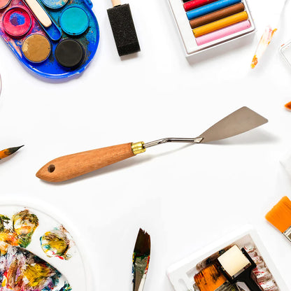 MAPPERZ Stainless Steel Artists Palette Knife Spatula Palette Knife Painting Mixing Scraper Thin and Flexible Art Tools for Oil Painting Acrylic Mixing