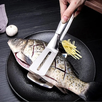 MAPPERZ Multifunctional Tongs Cooking & Serving Utensil Frying Food Tong Stainless Steel BBQ Kitchen Tong
