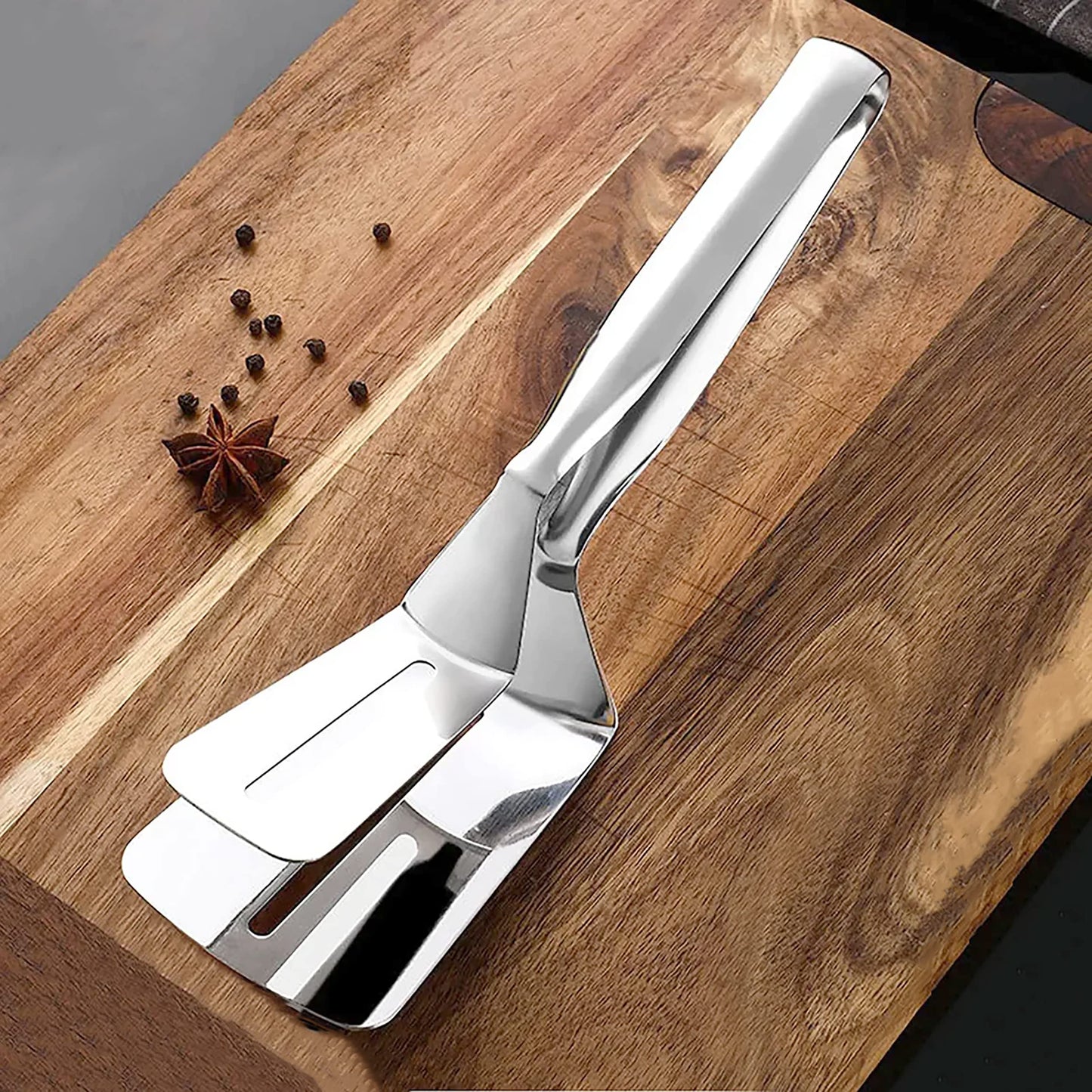 MAPPERZ Multifunctional Tongs Cooking & Serving Utensil Frying Food Tong Stainless Steel BBQ Kitchen Tong