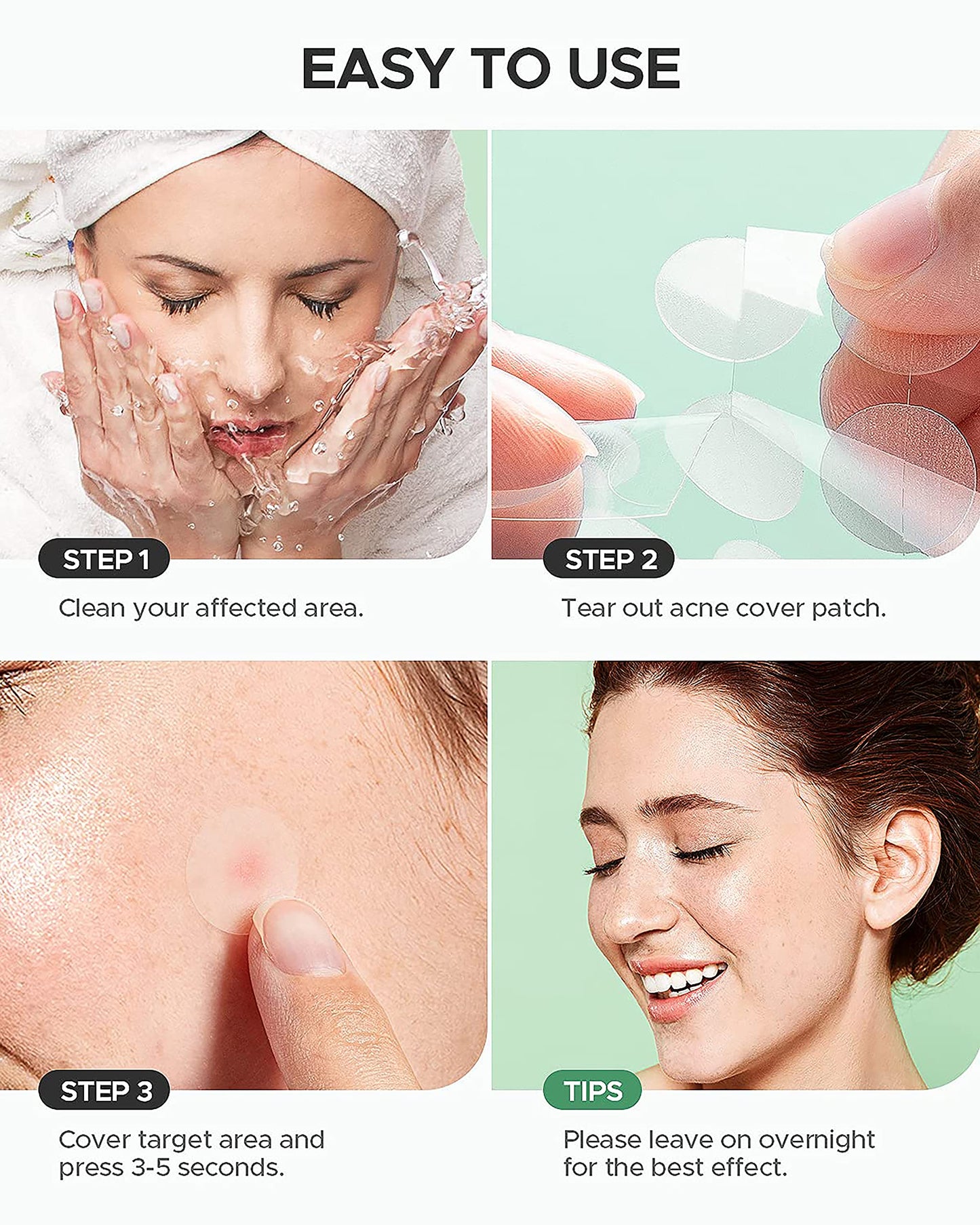 MAPPERZ Acne Pimple Patch Facial Stickers cover with 100% Hydrocolloid- (36 Invisible Acne Pimple Patch)